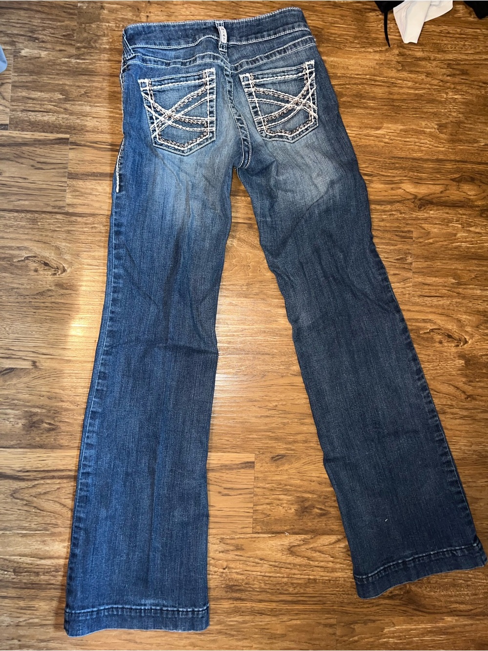 Women’s Dark Blue Embroidered Back Pocket Jeans